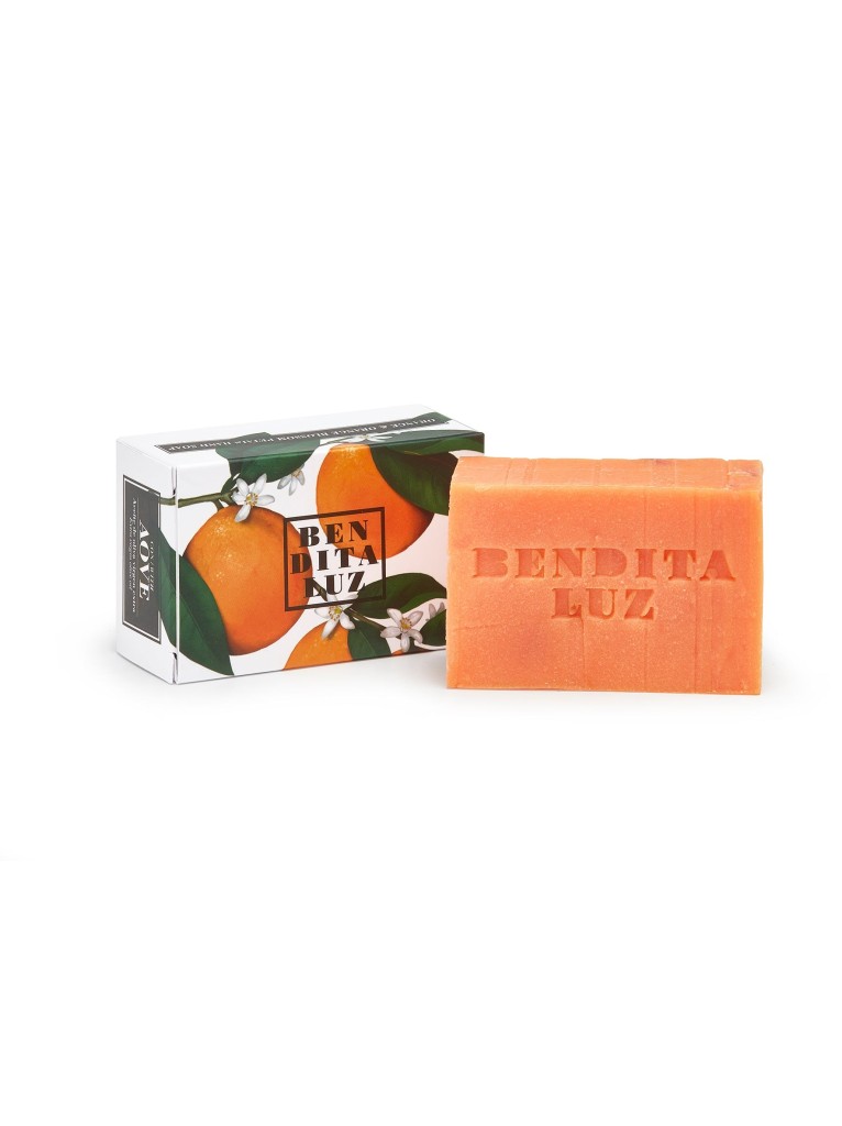 Orange, olive and orange blossom petal soap